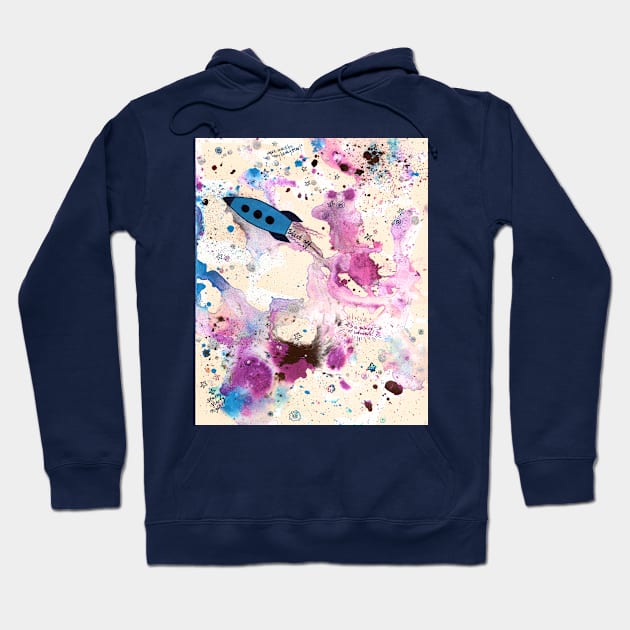 Outer Space Blast Off! Hoodie by TamaraGarvey